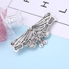 TEAMER Art Nouveau Leaf Hair Clip Metal Barrettes Hair Accessories Styling for Women (Silver)