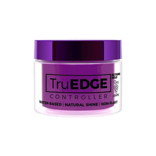 TruEDGE Controller Extreme Hold Water-Based Pomade - Ntaural Shine & Non-Flaky Scented Edge Control - Perfect for Hair-Braiding (Grape)