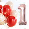 40 inch Big Size Number 2 Foil Helium Balloons Birthday Party Celebration Decoration, Digital Decorations Supplies, Wedding Anniversary Inch Decoration Kids(Rose Gold,Number 2)
