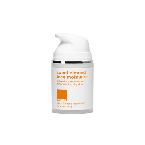 LATHER Sweet Almond Face Moisturizer - Hydrating Moisturizer for All Skin Types - Gentle &amp; Light ...