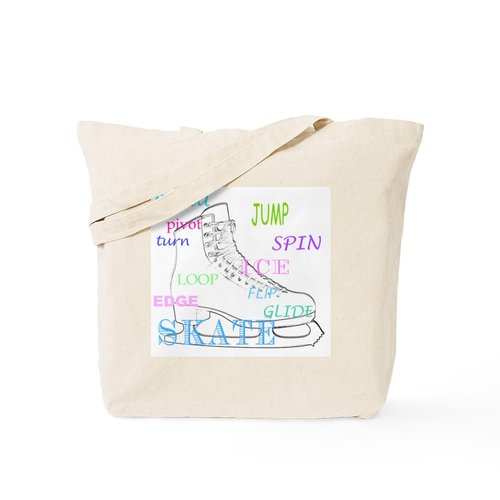 CafePress Figure Skating Tote Bag Natural Canvas Tote Bag, Reusable Shopping Bag