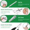 XIFEPFR Ingrown Toenail Tools Kit, Ingrown Toenail Treatment, Stainless Steel Ingrown Toenail Removal Kit, Ingrown Toenail Corrector, Corrector Patch, Toenail Clipper, Nail File Lifter Pedicure Tool