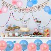 Gender Reveal Party Supplies (99 Pieces) Baby Shower Decorations Set with Bonus Including Cupcake Topper Special Banner Gender Reveal Balloons Paper Flowers Paper Lanterns & Free Sticker
