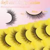Ahrikiss False Eyelashes Wispy Natural Lashes 10mm Soft Handmade Faux Mink Lashes Fluffy Eye Lashes Pack|M28