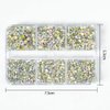 3000 Nail Art AB Crystals Rhinestones Flat Back Round Rhinestones Nail Gems Nail Crystal Diamond Jewelry Nail Suitable for Nail Design DIY Craft Decoration