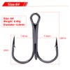 Dyxssm 100pcs/lot Treble Hooks Triple Fishing Hooks for Freshwater and Saltwater (Black, 4# 100pcs)