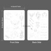 3pcs White Tiny Tattoo Practice Skin Double-Sided Minimalist Tattoo Practice Pad 30 Stencil Designs Floral Tattoo Designs Fake Skin (3pcs)