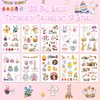Ozepao 100 Pcs Easter Luminous Temporary Tattoos for Kids Easter Party Favors Supplies Easter Basket Stuffers