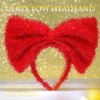 Olbye Christmas Headbands Red Bow Hairbands Xmas Hair Hoop Big Bowknot Headband Holiday Headpiece Cosplay Party Props Christmas Costume Accessories for Women (A-Red)