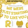 Fulmoon We Were Just Starting To Like You Banner, Going Away Party Decorations Retirement Banner Farewell Party Decorations Goodbye Party Decorations Moving Party Supplies and Gifts (Gold)