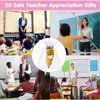 ReliThick 15 Sets Inspirational Positive Gifts for Teachers Included Cute Knitted Pencil Toy and Teachers Appreciation Cards with Gift Bags for Teacher Christmas First Day of School Thank You Gift