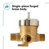 Wood Grip | Diverter Rough in Valve for 3/6 Setting | Shower Diverter Valve | Undermount Bathroom Sink | Shower Head Splitter