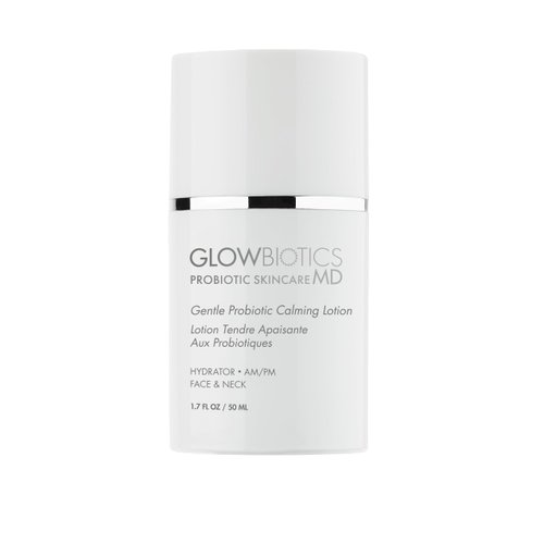 Glowbiotics Gentle Probiotic Calming Lotion: Lightweight Face Moisturizer, Non-Greasy Daily Hydration with Hyaluronic Acid, Vitamin E, and Shea Butter, for Women and Men