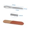 Metal Nail File with Case, 2 Pack Nail Files for Natural Nails, Fingernail Files Diamond Round Tip Stainless Steel Double Sided Fine Grit Sapphire Filer with Sheath Leather Cases Travel Silver Brown