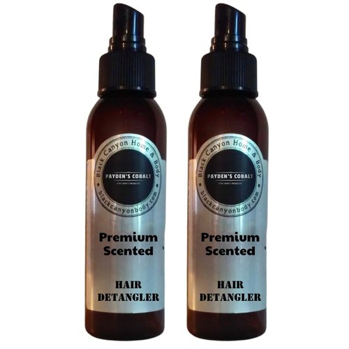 Black Canyon Home and Body Payden's Cobalt Santa's Pipe For Men Scented Hair Detangler with Argan Oil, 4 Oz (2 Pack)