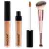 PHOERA Concealer, Lightweight, Full Coverage, Long Lasting, Corrects, Hydrates, Highlights, Matte Finish, All-Day Wear,with Concealer Brush (106#CHESTNUT)