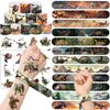 60PCS Realistic Dinosaur Party Favors Set include 36Pcs Dinosaur Temporary Tattoos Stickers, 24Pcs Dinosaur Slap Bracelet for Forest Dinosaur Dino Party Favors Prehistoric Dinosaur Themed Supplies