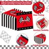 Justforjoyful 96Pcs Race Car Party Plates and Napkin Red Racing Car Party Supplies Black Checkered Flag Dessert Plate Racing Dinnerware Tableware Set for Kid Boy Birthday Baby Shower Home Party Decor