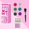 Fashion Angels Design Your Own Glitter Tattoos - 6 Pots of Body Glitter, 1 Soft Makeup Brush, 1 Double-Sided Sticker Sheet, Adhesive Gems and Studs - Easy to Remove - Ages 8 and Up
