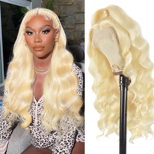 Nicele Ann 613 Lace Front Wig Human Hair Body Wave 360 Lace Front Wigs Human Hair 200 Density 360 HD Lace Front Wigs Human Hair Pre Plucked With Baby Hair (24 Inch,Body Wave)