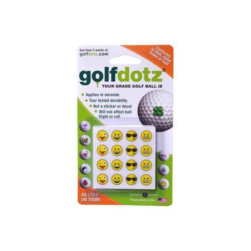 Golfdotz | Emoji Faces Design | Golf Ball Markers | Golf Accessories | Golf Ball Customizers | 32 Count