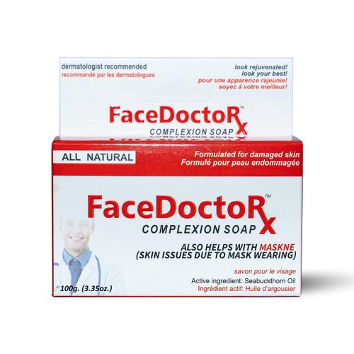 FACEDOCTOR Complexion Soap - Natural Acne Bar Soap for Face - Cleansing Bar for All Skin Types - Helps with Sensitive, Dry, Oily Skin Issues, Even Skin Tone, Rosacea, Dark Acne Spots - Men & Women