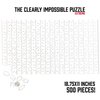 The Clearly Impossible Puzzle 100, 200, 500, 1000 Pieces Hard Puzzle for Adults Cool Difficult Puzzles Clear Hardest Puzzle - Difficult Funny Puzzle for Adults (500 Pieces)