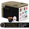 Perfect Samplers Coffee, Tea, Cider, Cappuccino & Hot Chocolate Single Serve Cups for Keurig K Cup Brewers Sampler, 50 Count