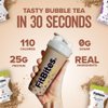 FitBites Boba Tea Protein 100% Whey Protein Powder Isolate (Milk Tea), Natural Energy Coffee Replacement, Sugar Free, Gluten Free, Lactose Free, Soy free, Real Ingredients, 5.9g BCAAs