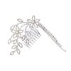 Rosemarie Collections Women's Stunning Crystal Rhinestone Flowers And Leaves Bridal Headpiece Formal Hair Comb