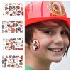 Firefighter Temporary Tattoos | 152 Tattoos on 8 Sheets | For Party Favors | Fire Fighter Party Supplies | Fire Man Birthday Parties | Metallic Fireman Tattoos | For Kids and Adults | By John & Judy
