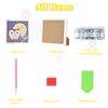 AUAUY 5D Diamond Art Kit for Kids, Art Crafts Kits with Wooden Frame, Cartoon Diamond Art Easy Kits, Anime Full Drill Diamond Art Gem Painting for Girls Boys Beginners (Owl)