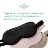 Satavi Naturals Organic Mulberry Soft Silk Eye Mask for Sleeping with Ear Plugs & Luxury Bag - Cooling Night Eye Covers Face Mask for Women - Blindfold Travel Eye Mask Blocking Out Light - Champagne