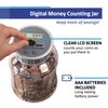 M&R Digital Counting Coin Bank. Batteries Included! Personal Coin Counter/Money Clear jar, Silver Top totals up Your Savings- Works with All U.S. Coins-in Retail Packaging.