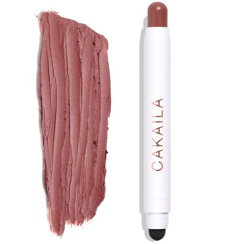 LOKFAR Cream Eye-Shadow Stick, Waterproof Cream Eyeshadow Pen Rotatable Creamy Eye Shadow Pencil Crayon, Matte and Shimmer Eyeshadow Makeup Stick with Sponge Smudger (03# Matte Reddish-brown)