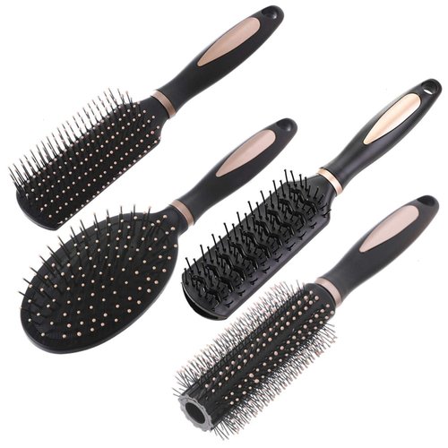 SenseYo 4 Pcs Hair Brush Set for Women, Oval Comb, Round Vent Brush, Detangling Paddle Brush for Wet Dry Hair, Ideal for Thick, Curly, and Straight Hair, Anti-Static, Haircare Tools