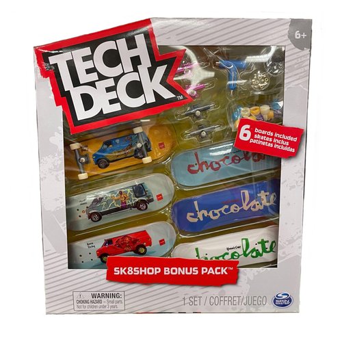 TECH DECK Sk8shop Bonus Pack Mini Finger Skateboard Multi Pack 2022 Series (Chocolate (Sk8shop Bonus Pack))