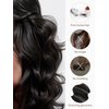 Popvibes Body Wave Bundles Human Hair Human Hair Extensions Natural Brazilian Virgin Unprocessed Human Hair with Mono Top Closure 4 Bundles Black Color 16 18 20 22inch