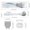24 Pieces in Total, 2 Callus Shaver Sets Include 20 Replacement Slices 2 Callus Shavers and 2 Foot File Heads Foot Care Tools Hard Skin Remover for Hand Feet (White)