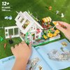 Flower House Building Set, Greenhouse Building Block Set with LED Lights, DIY Greenhouse KIt-Ideal Gifts for Kids and Adults-Plant and Animal Lovers, 1188PCS
