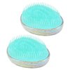 Dioche 2pcs Egg Round Shape Comb, Anti-knot Massage Comb, Wet and Dry Use Portable Scalp Massage Detangling Brush for Beauty Salon and Home