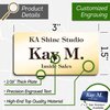 Name Tag, Magnetic Name Tags, Personalized Name Tags, 1.5 x 3 Incehs, Durable Engravable Impact Acrylic Material, Made in The USA by My Sign Center (Classic Rectangle)