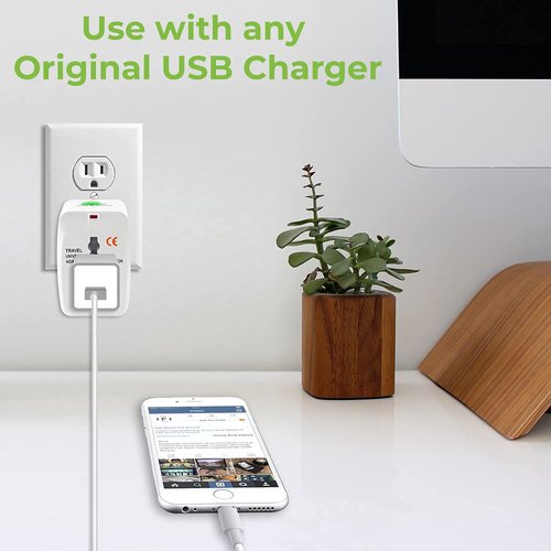 Worldwide Power Adapter Works for Micromax Canvas Selfie 4 is Universal for 90% of Travel Between US/EU/CN/AUS/NZ/UK Type