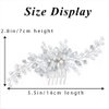 Jonky Bride Wedding Crystal Hair Comb Silver Pearl Hair Piece Rhinestone Hair Accessories for Women and Girls