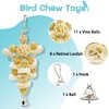 Bird Toys Foraging Star Bird Chew Toy Super Shredder Ball- Will Keep Your Bird Busy for Weeks Foraging for Hidden Treasures Parrot Cage Toys Cages Shredder Cockatiel Conure (1 x Rattan Chew Ball)