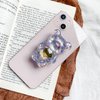 4 Pcs Purple Mobile Phone Finger Stand Cute Bear Doll Phone Holder Support Comfortable Grip Anti Slip Creative Flexible Light Cell Phone Stands Adhesive Card Holders