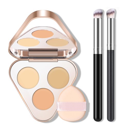 KYDA 3 Colors Skin Color Correcting Palette, Face Contour Concealer Cream, Under Eyes Concealer, Color Corrector Concealer, Flawless Coverage for Dark Circles and Spots, 01 Light