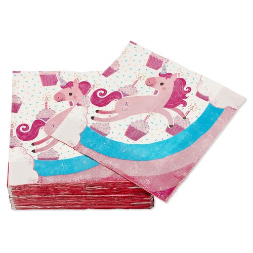 American Greetings Unicorn Party Supplies, Paper Lunch Napkins (80-Count)