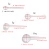 ONLYKXY 1/3/5/10g Measuring Spoons Coffee Protein Milk Powder Scoops Spoon Kitchen Tools