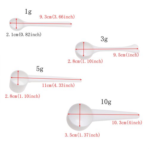 ONLYKXY 1/3/5/10g Measuring Spoons Coffee Protein Milk Powder Scoops Spoon Kitchen Tools